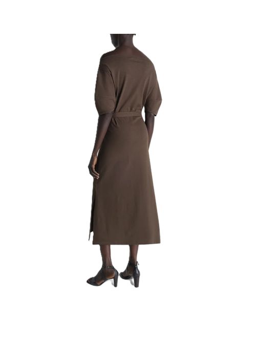 Lemaire ABITO CON SPALLE SCOPERTE IN JERSEY DI COTONE E LINO PESANTE Lemaire | DR1147 LJ1010BR512 RISTRETTO